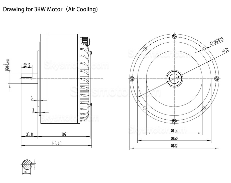 48V/72V 3KW イン ホイールモーター + コントローラーキット HPM3000A-EZ-A48400-kit マウンテンバイク、オートバイ用